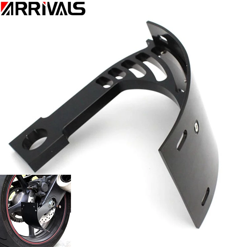Motorcycle Curved License Number Holder plate Vertical Mount Billet 1