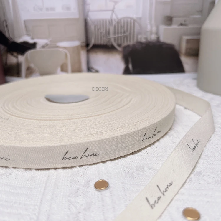 Whole roll Cotton Ribbon Wedding Decorate Handmade Mark Label Cake Flower Store Gift Package