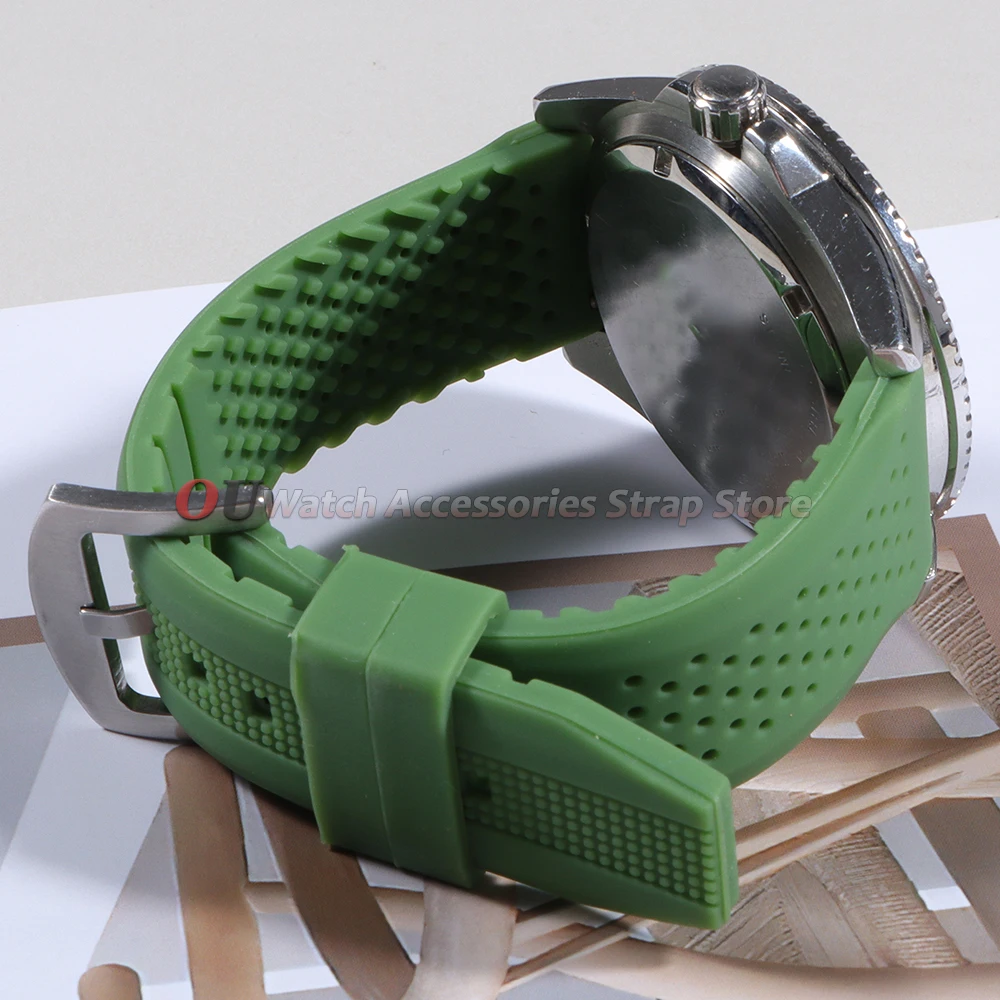 Breathable Quick Release Silicone Watch Strap - Soft Rubber Band