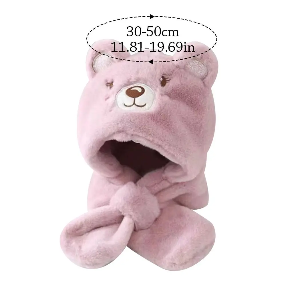 Winter Beanie Hat Scarf Soft Plush Kids Cap