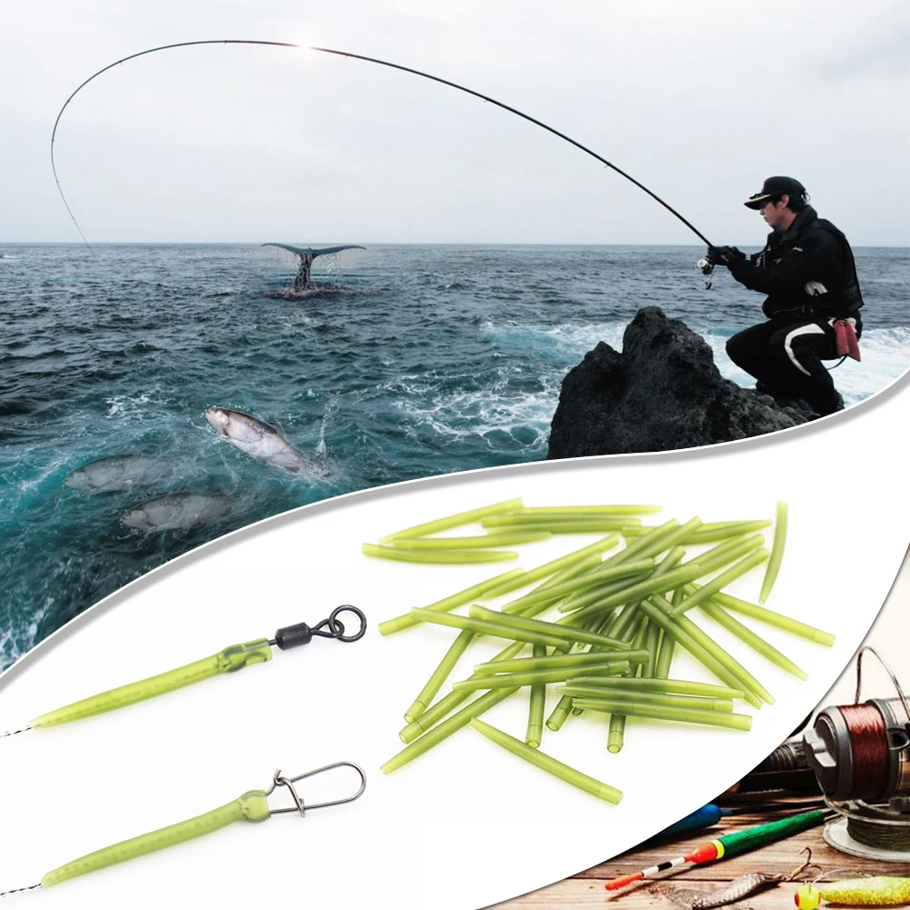 Carp Fishing Anti Tangle Sleeves Connect Helicopter Rig Rubber Tip Tube Hook 30x fishing hook tube fishing hook fishing accessories fishing tools fishing tool fishing tackle