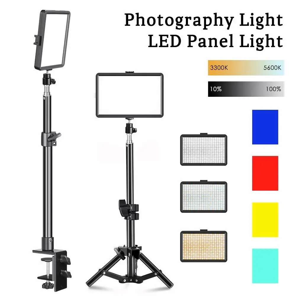 

Lâmpada LED de tela plana SH-Dimmable, painel de luz para fotografia, luz de vídeo para streaming ao vivo, estúdio de fotografia