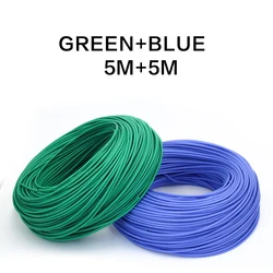 High - Quality 10 - Meter Dual - Color Silicone Wire Cable - 16 AWG (Blue Green)