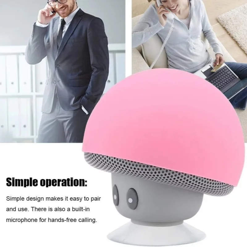 Small Mushroom Cute Style Mini Wireless Bluetooth-compatible Speaker Mp3 Music Player With Mic Waterproof bluetooth speaker mini bluetooth speaker audio speaker mini sound box