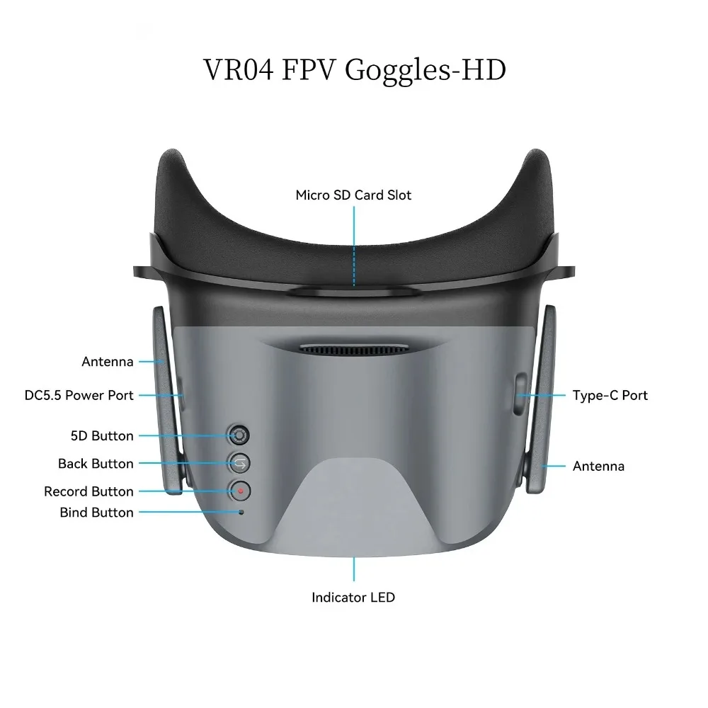 VR04 HD 1080P 2600mAh P1-yhteensopivat FPV-lasit