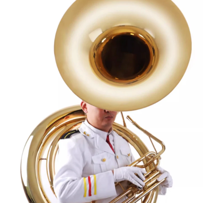 Tuba Sun Horn Instruments All Pure Brass Marching Band Drum and Bugle Corps Bass Tuba Sousaphone Wind Instruments