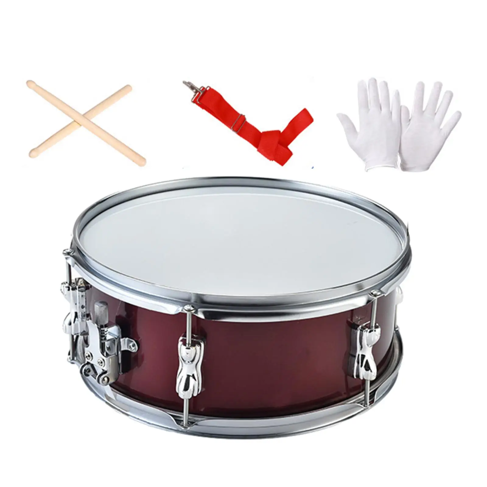13 Inches Snare Drum for Beginners Double Tone Percussion Instrument with Carry Bag & Drumsticks Professional Practice Drum Set