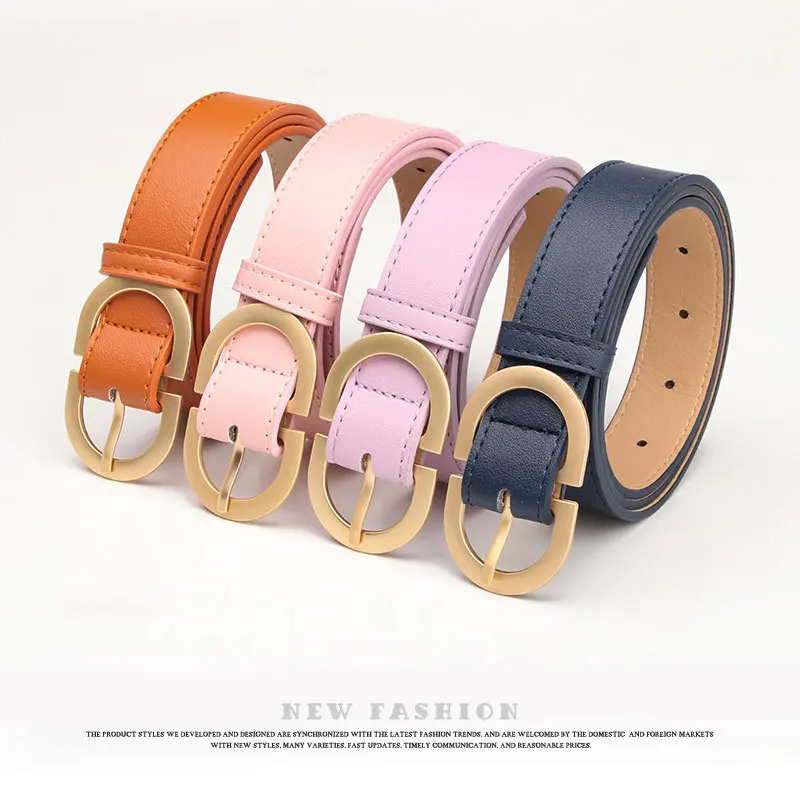Chic Women's Fashion Belt with Metal Buckle - Available in Multiple Colors