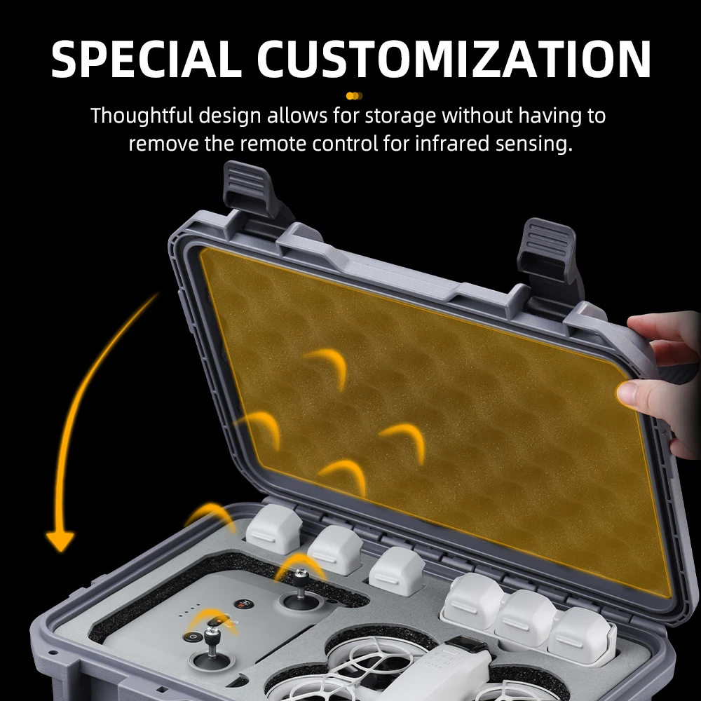 BRDRC Waterproof Case drone accessories dji case drone case For DJI Neo Drone RC 3 Remote Control Large Capacity Storage Box Outdoors Handbag Hard Shell