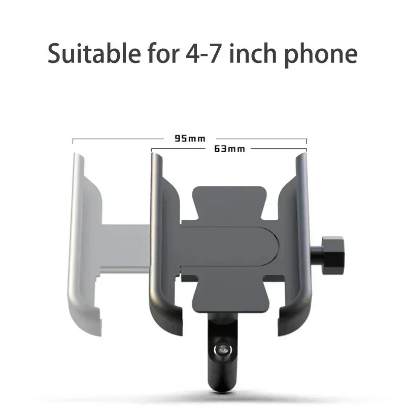 Aluminum Phone Holder for Bikes Scooters Adjustable Bicycle Motorcycle GPS Navigation Stand Bracket Bike Accessories