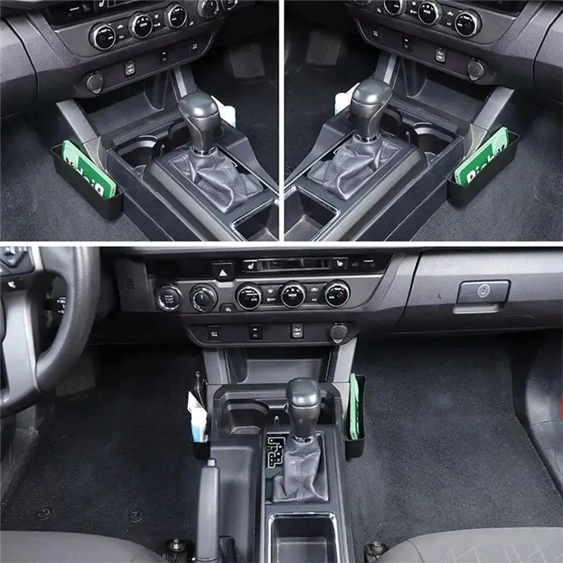 고품질 센터 콘솔 기어 시프트 오거나이저 트레이 토요타 타코마 2016-2022용 시프터 사이드 트레이 수납 박스 인테리어 액세서리