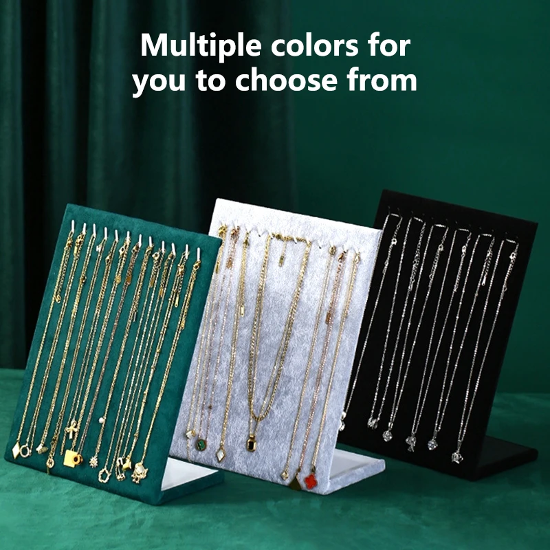 

Flannel Necklace Pendant Display Stand Earring Display Board Women Jewelry Rack Bracelet Storage Holder Dangler Eardrop Shelf