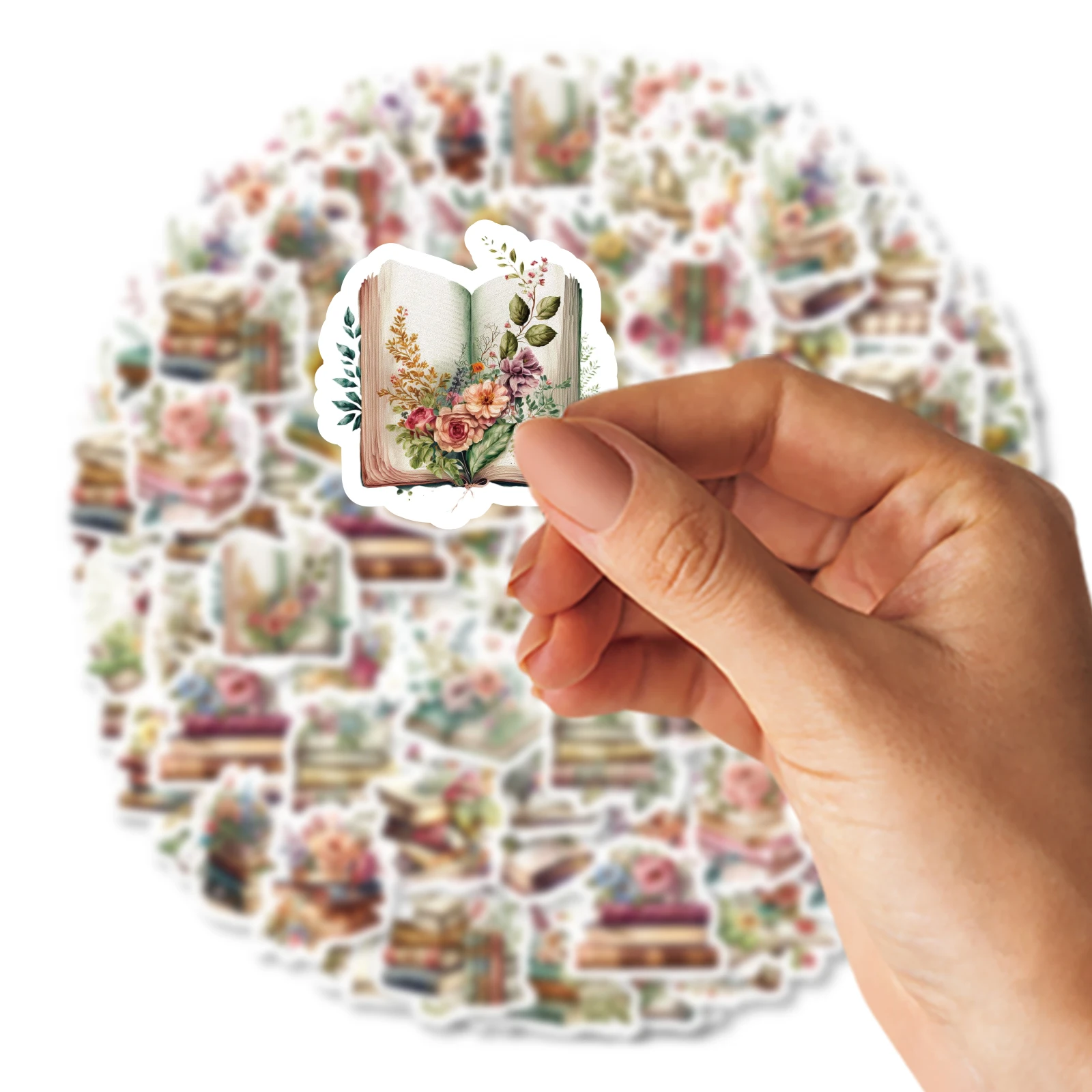 46pcs Book In Flowers Vintage Graffiti Stickers Decorated Notebook Water Cup Suitcase Guitar Classic Toy Scrapbook DIY Decals 2