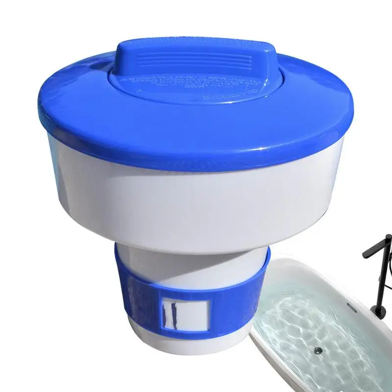 

Pool Chlorine Dispenser Adjustable Hot Tub Chlorine Floater Durable Pool Tablet Holder Large Capacity Chlorine Pool Floater