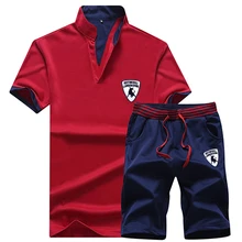 

2022 Summer New 2-piece Men's Sports and Leisure Suits Thin Breathable Fitness Suits Cycling Mesh Quick-drying T-shirts Suits