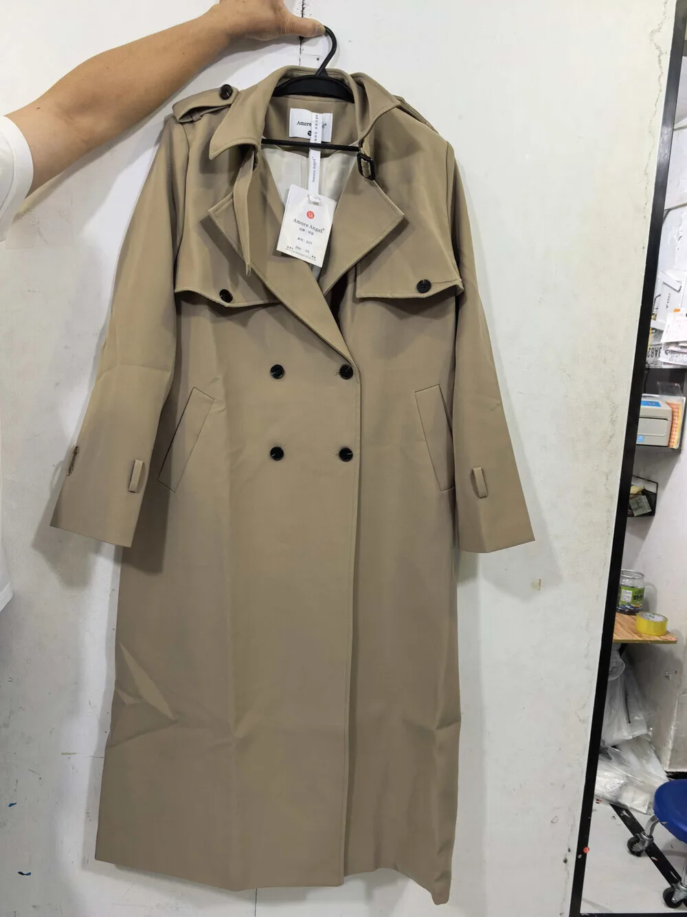 BJTZ Luxury 2025 خريف المرأة معطف طويل خندق مربوط...