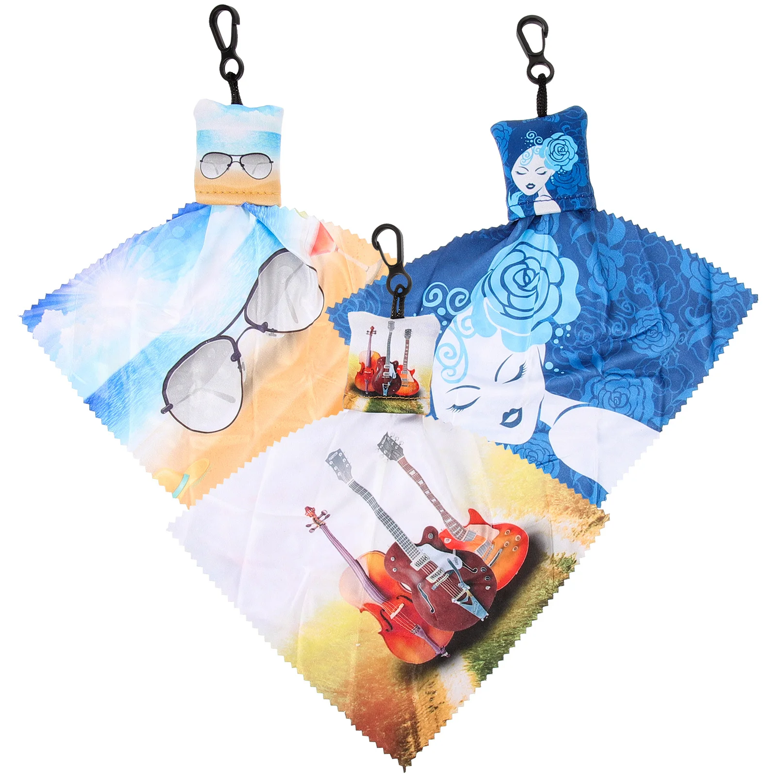 2 Sided Glasses Cleaning Kit,Portable Glasses Cleaner Cloth Keychain...