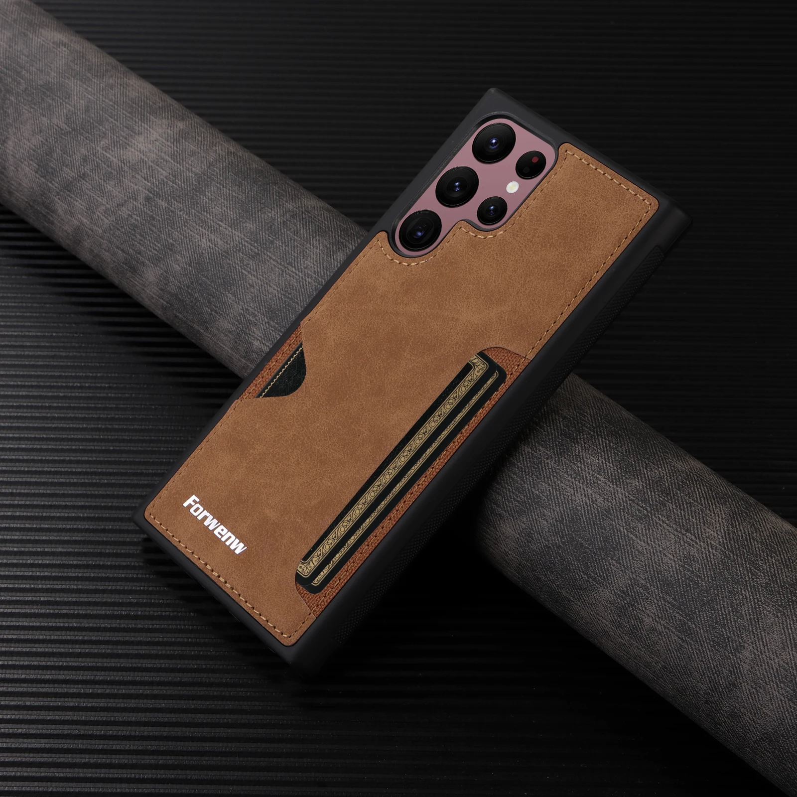 Luxury Retro Leather Phone Case with Cardholder Slot