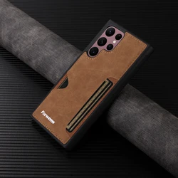 Luxury Retro Leather Phone Case with Cardholder Slot - Galaxy Note20 Ultra (ZS)