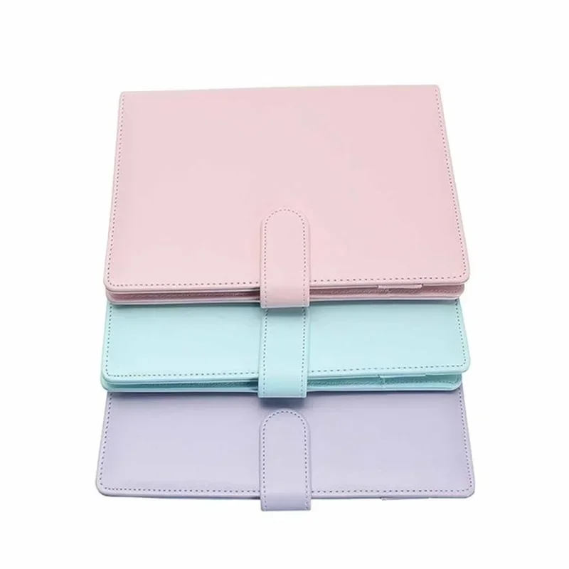 Solid Color Leather Notebook Binder and Desktop Organizer