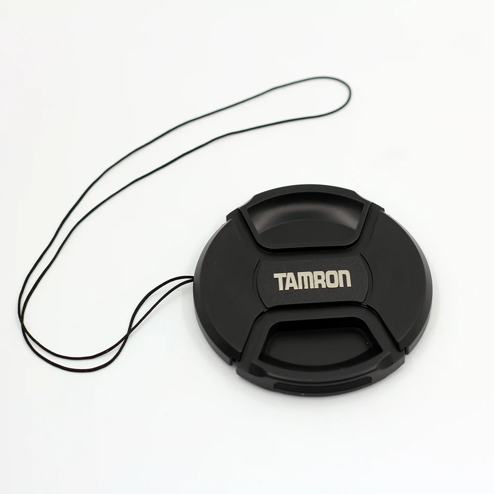 Description Picture 2 of item52 55 58 62 67 72 77 mm Center Pinch Snap-on Front Lens Cap Hood Cover protector with Strap for Tamron camera dslr