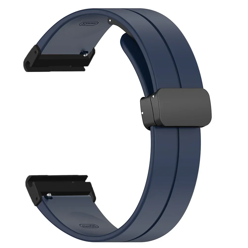 Magnetic Quick Release Silicone Bracelet with Folding Buckle