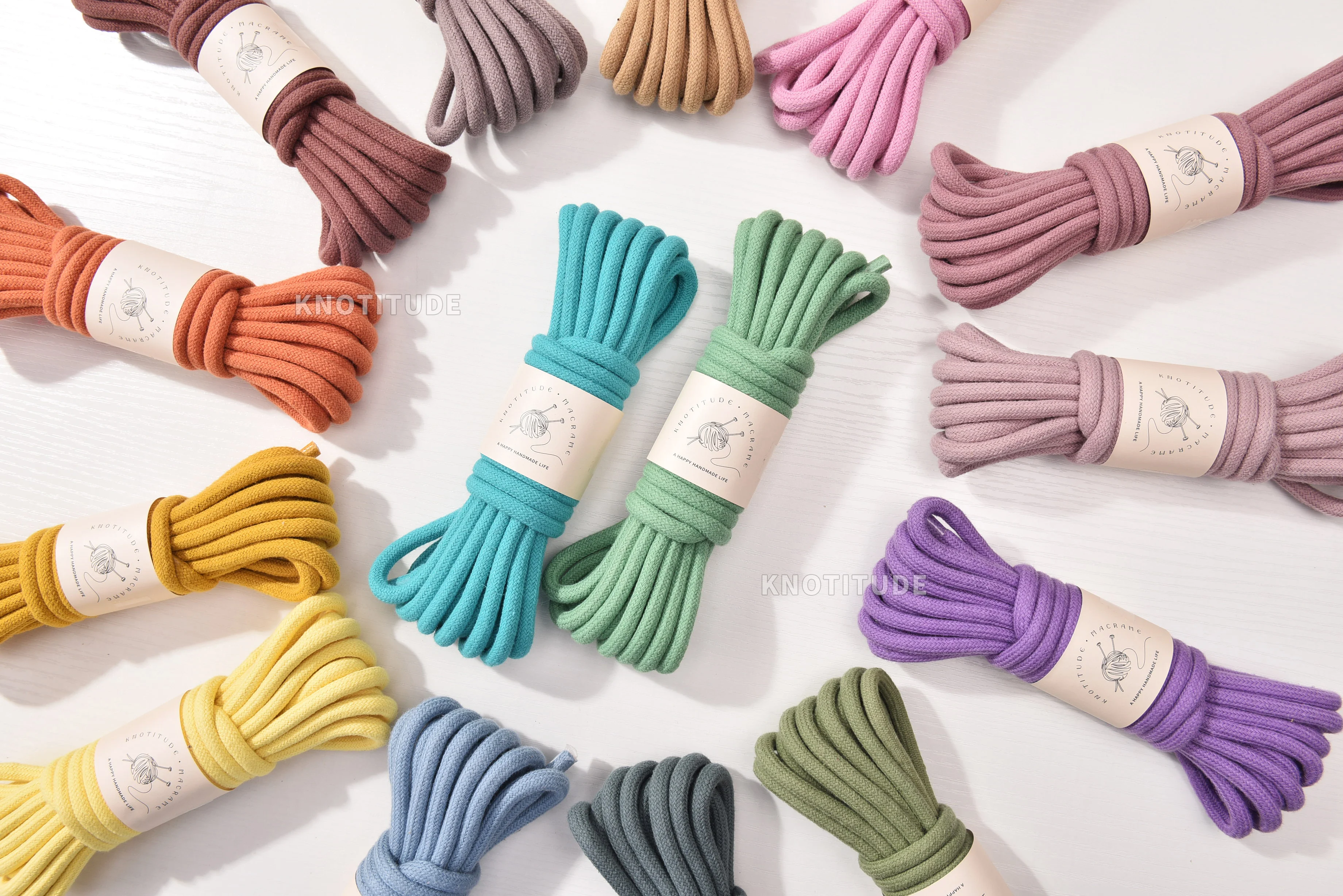 Vibrant 6mm Cotton Braid Cord - 5 Meters