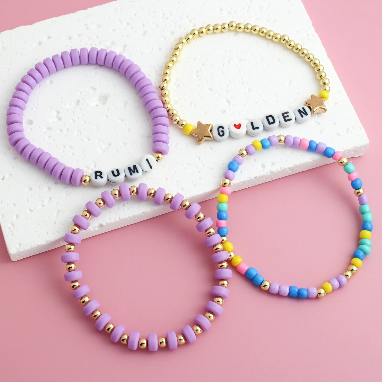 Kpop Demon Hunter Character Bracelets – Rumi, Zoey, Mira, Huntrix