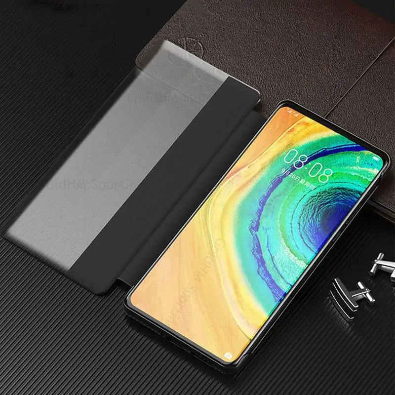 Capa de Telefone de Couro para Xiaomi Capa View Windows Flip Capa Protetora Completa Transparente para mi 12 Pro 12x 11 12s Ultra Funda - Image 4
