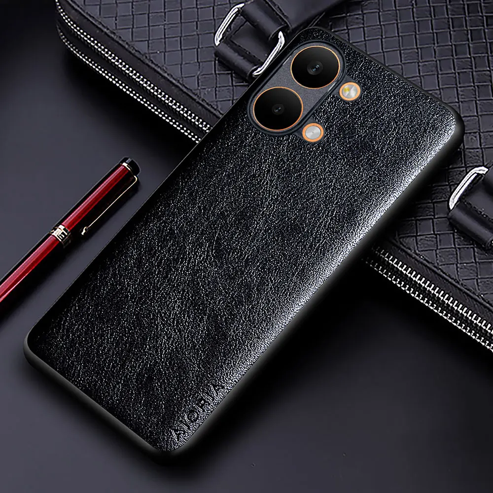 Premium PU Leather Phone Case - Business Solid Color Soft & Hard Protection