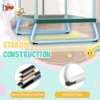 6FT Rectangle Trampoline for Small Spaces, 4-in-1 Kids Trampoline with Swing & Safety Enclosure Net, Ideal for Sensory Play & Indoor/Outdoor Use for Ages 3-8, ASTM Approved