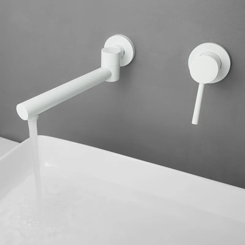 

Morden Basin Sink Faucet White Robinet Salle De Bain Brass Grifos De Bano Cozinha Bathroom Faucets Mixer Tap Wholesale Retail
