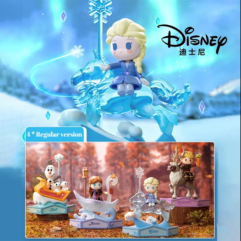 Disney Frozen Carousel Series Blind Box Anna Elsa Olaf Anime Figures Collection Model Toys Decorazione Bambola Regalo A Sorpresa Per Bambini