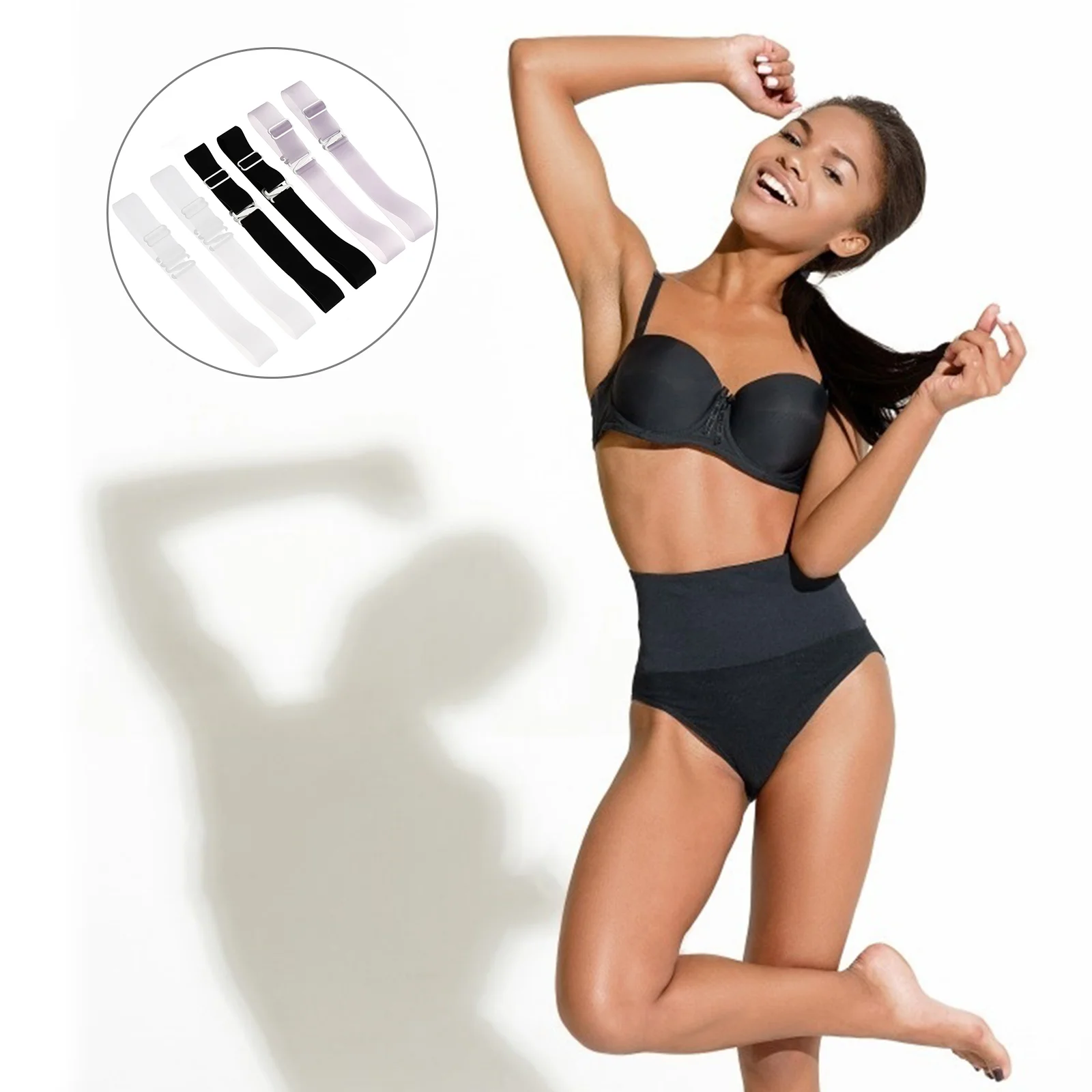 6 Pairs Silicone Shoulder Strap Durable Straps Replacement Set Women Invisible Silica Gel