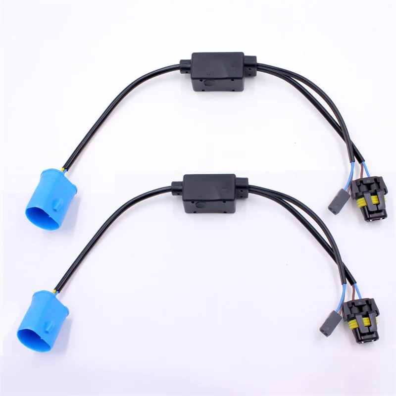 2PCS 9007 HB5 hid relay harness hid xenon kit 9007 H/L bixenon wiring harness hi lo controller wire cable led wiring harness headlight adapter harness