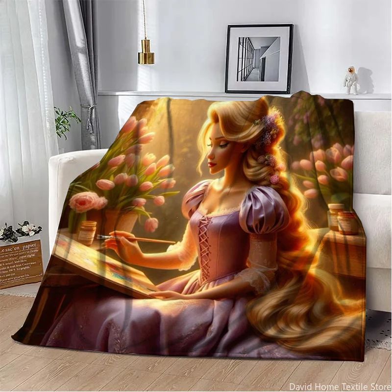 Tangled Rapunzel Priness Flannel Thin Blanket.King Size Four Season Blanket.for Sofa,Bed,Living Room,Travel Picnic Blankets Gift 4