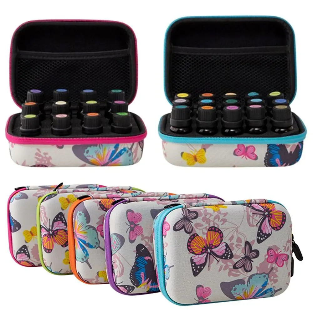 

New Holder Essential Oils Storage Hard Shell Carrying Case Perfume Box Essential Oil Case 15 Bottle Storage Bag 5-15ml