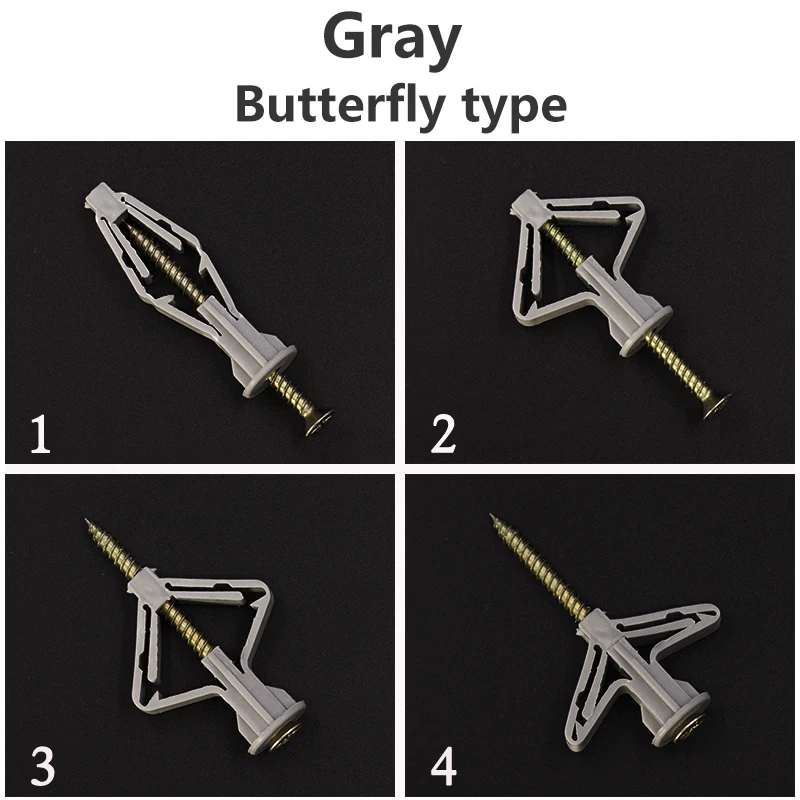 Description Picture 4 of itemPlastic Expansion Drywall Anchor Pipe Tube Kit Screw Self Drilling Fiberboard Nail Wall Pierced Gypsum Board Hollow Brick