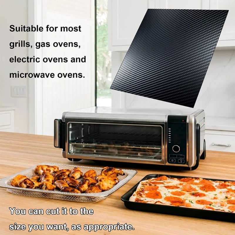 Non-stick Oven Baking Mat Reusable Oven Liners Heat Resistant Protector Mat 4 Pcs for SP101/201 Cooking Accessory electric oven thermostat oven solenoid valve oven bulb lamp oven door spring