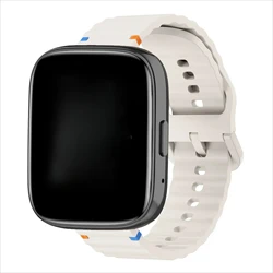 Silicone Sports Strap - 22mm Replacement Bracelet for Watch 3 Active (Beige)