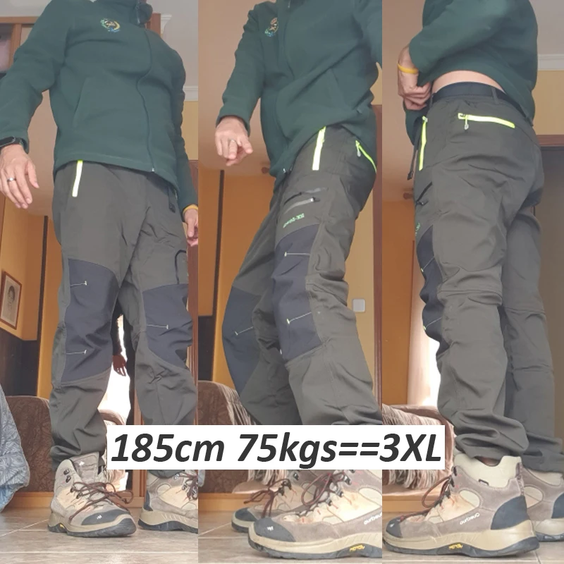 Men Oversized Plus size Winter Softshell Fleece Outdoor Pants Trekking Fish Camp Climb Hiking Ski Warm Travel Trousers Free ship