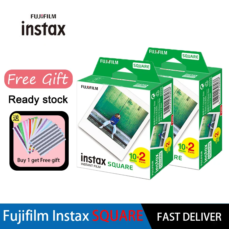 

10-100 Sheets For Fujifilm SQ40 SQ6 SQ20 Instant Film Camera Square Link Printer Fuji Instax Square Film White Edge Photo Paper