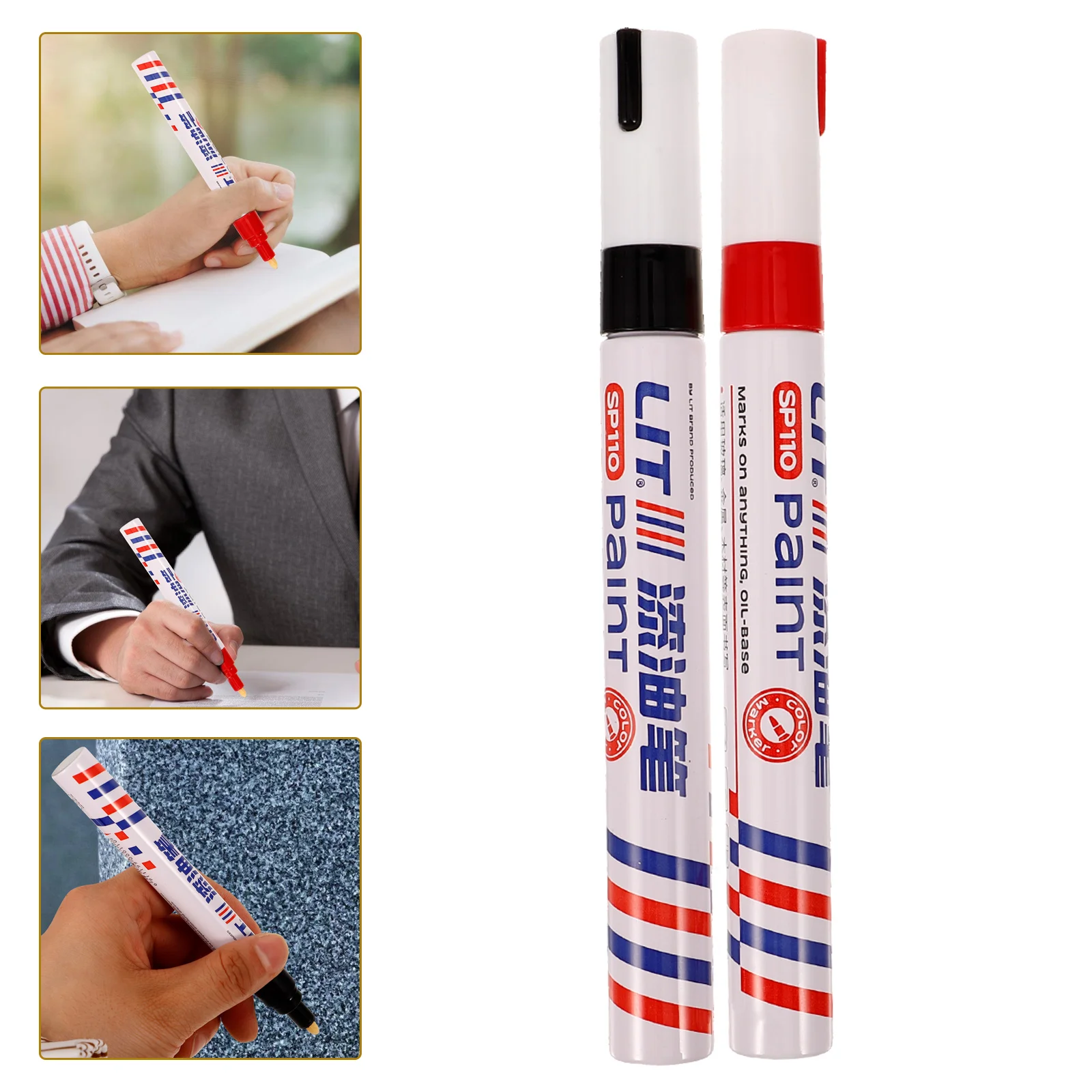 

2 Pcs Tombstone Tracing Paint Touch Up Marker Tablet Inscription Maker Painting Pens Monument Writing