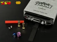 JSM Hobby TITANIUM Battery Grips with bullet plugs 4/5mm 1