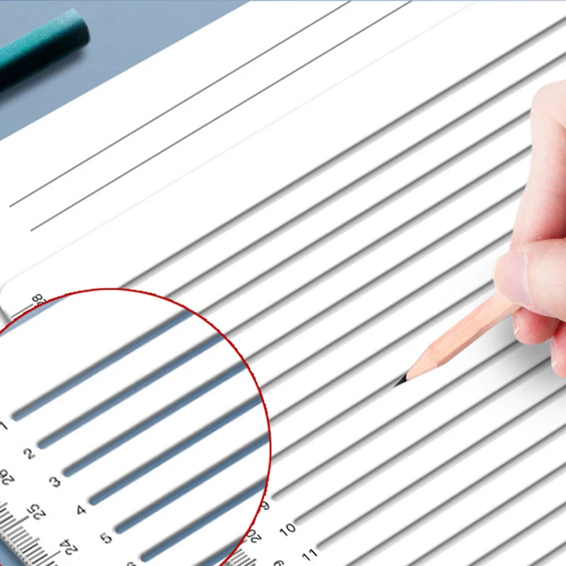 Writing Straight Line Guide A4 Clear Ruler Writing Tool Geometry Template Journal Stencils For Bullet Journaling Drawing