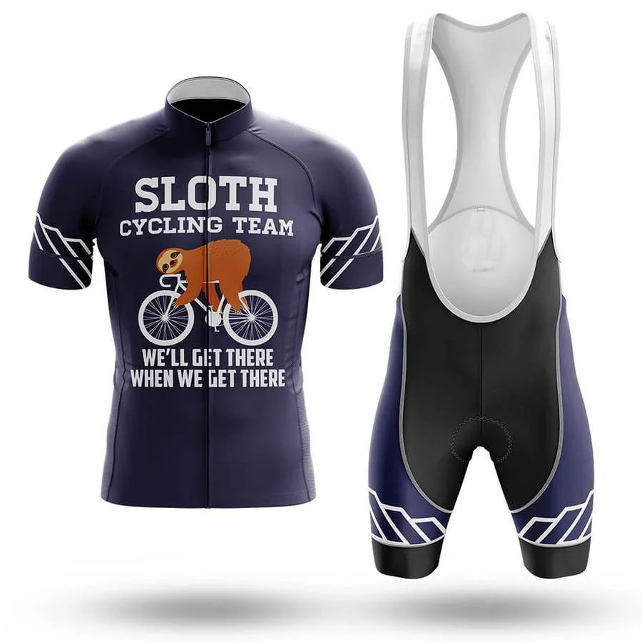 

POWERBAND Sloth Cycling Team SHORT SLEEVE CYCLING JERSEY SUMMER CYCLING WEAR ROPA CICLISMO+BIB SHORTS