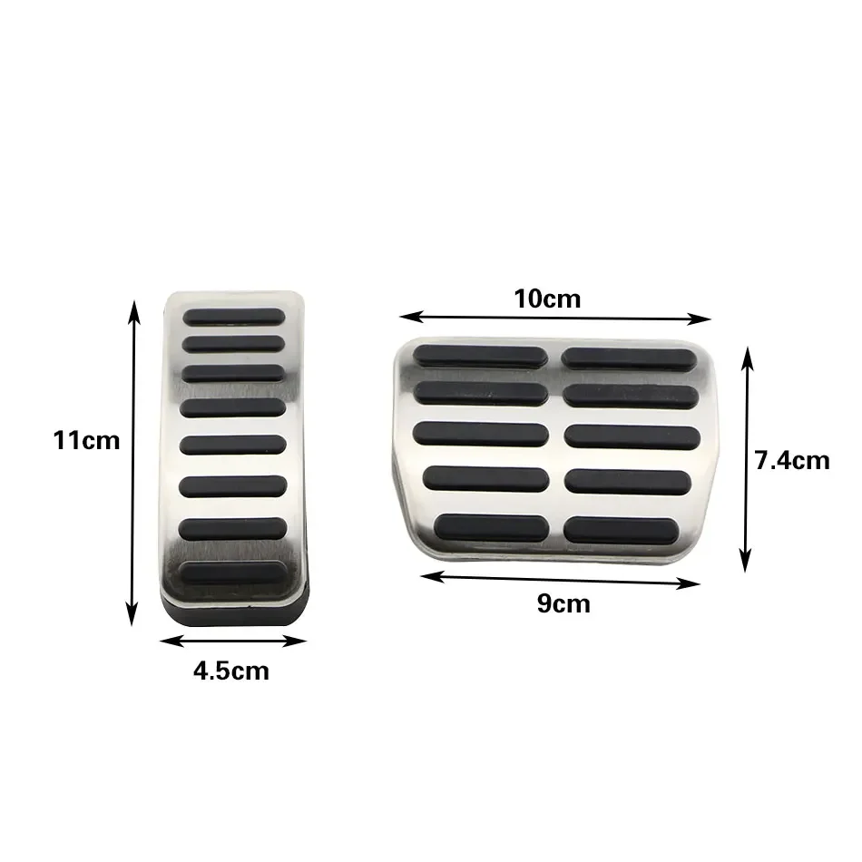 Stainless Steel Gas Brake Pedal MT/AT Pedals Cover for Seat Ibiza 6K 6L 6J Arosa Cordoba 6K 6L Leon Toledo 1M car accessories,car pedals,pedal cover,stainless steel pedal cover,racing pedals