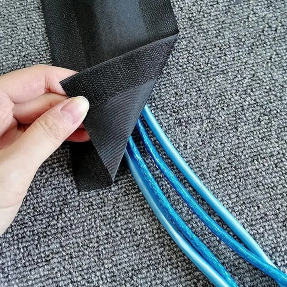 Cable Concealer On Carpet Floor Self-Adhesive Wire Covers