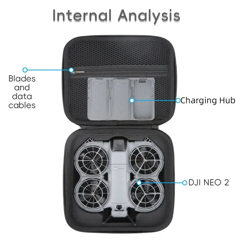 AU61-DJI Neo 2 액세서리 가방용 소형 드론 바디 커버 PU 보관함 Dji Neo 2 액세서리용 하드 케이스