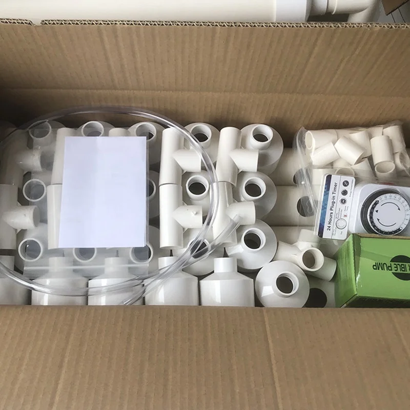 DIY Home Garden Balcony Vegetable Planter Fittings Agriculture Greenhouse Indoor Vertical PVC Pipe NFT Hydroponic Grow System
